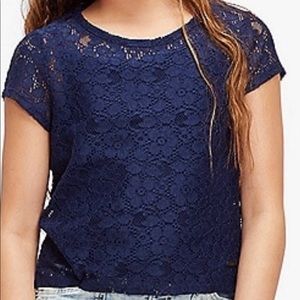 Lace layered tee